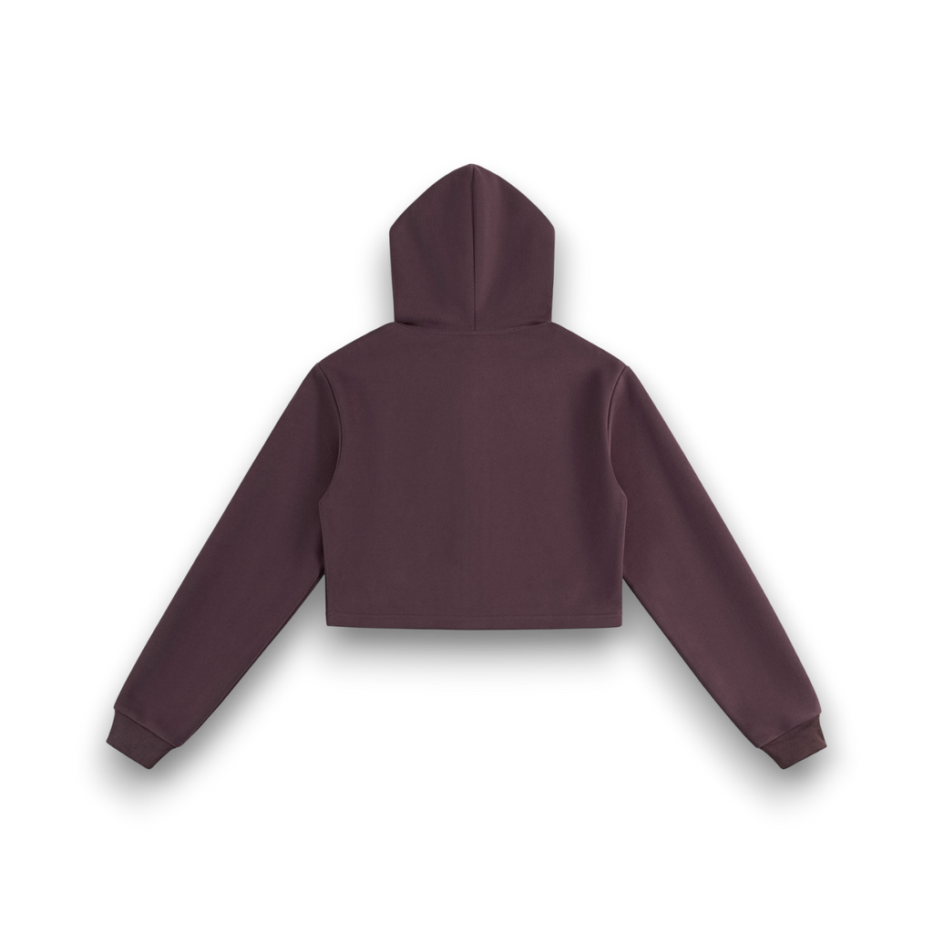 RB Cropped Zip-Up Cherry Hoodie