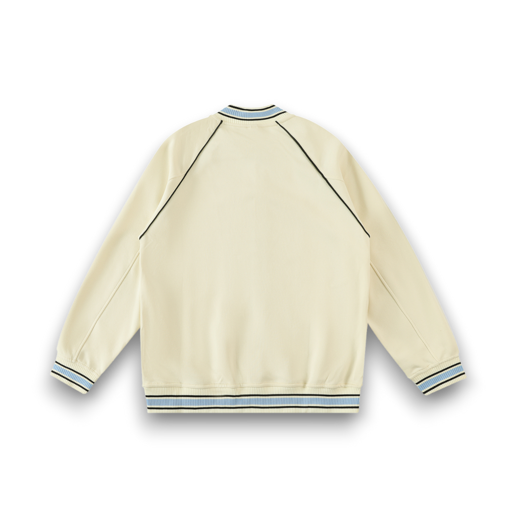 RB Contrast Trim Raglan Varsity Jacket