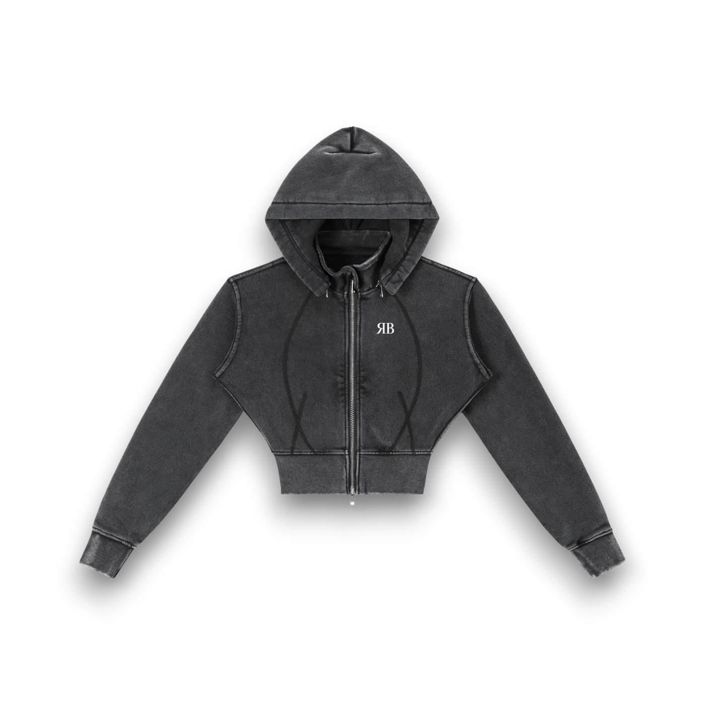 RB Vintage Washed Cropped Fleece Hoodie