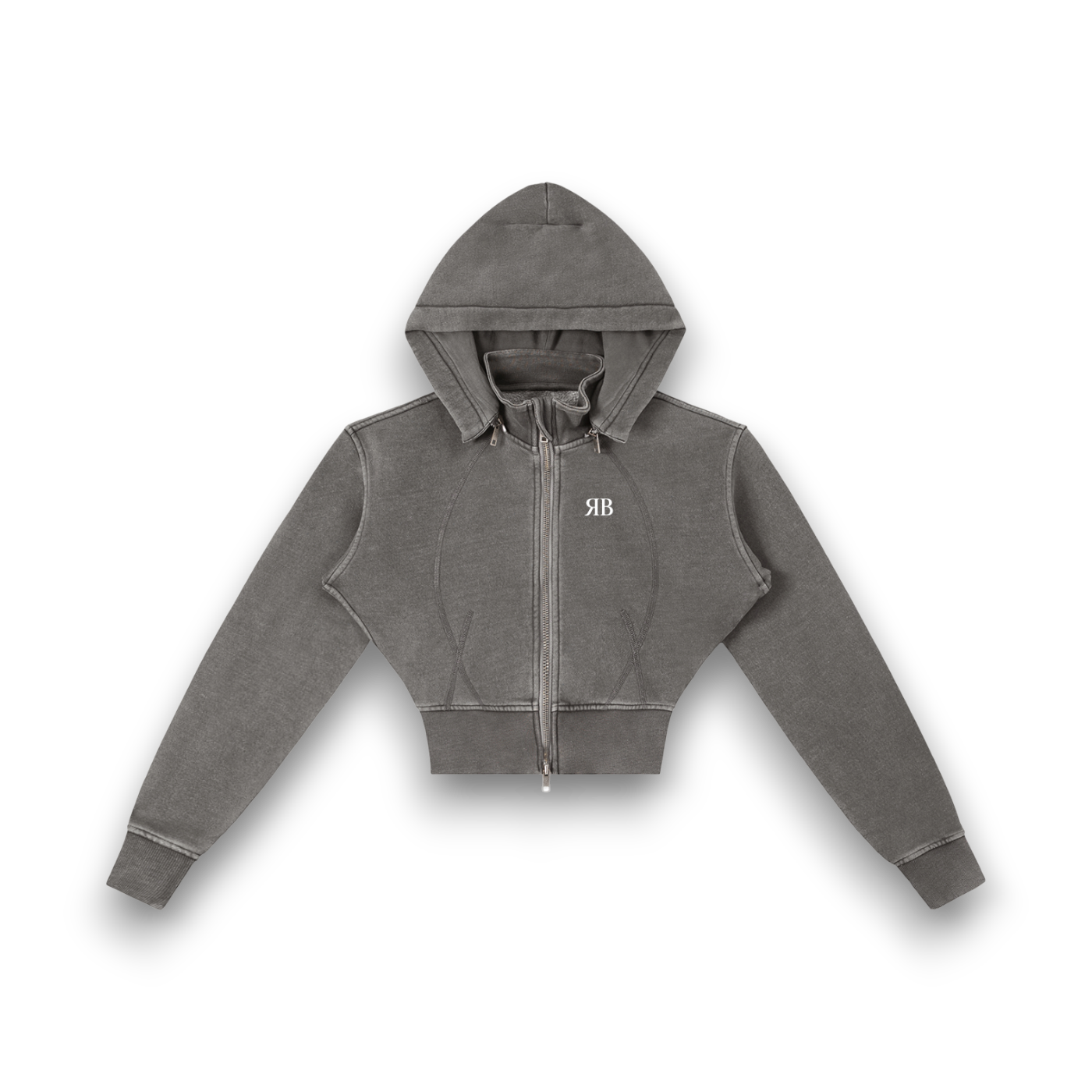 RB Vintage Washed Cropped Fleece Hoodie