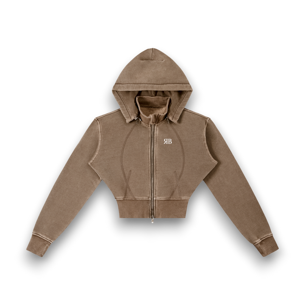 RB Vintage Washed Cropped Fleece Hoodie