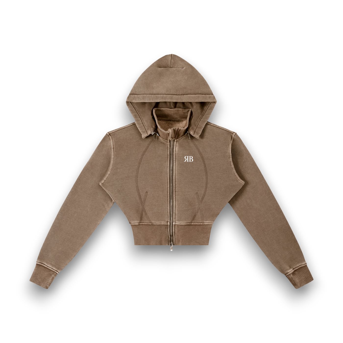 RB Vintage Washed Cropped Fleece Hoodie