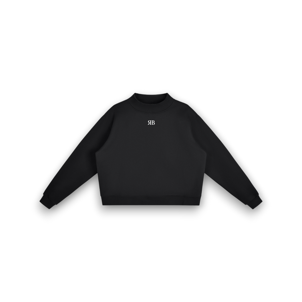 RB Mock Neck Crew Sweatshirt