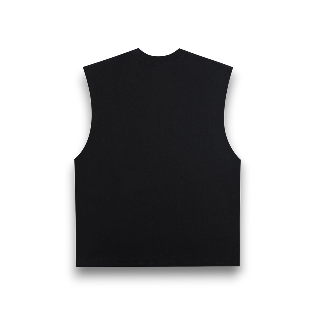 RB Raw Edge Black Tank Top