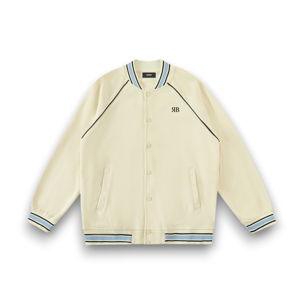 RB Contrast Trim Raglan Varsity Jacket